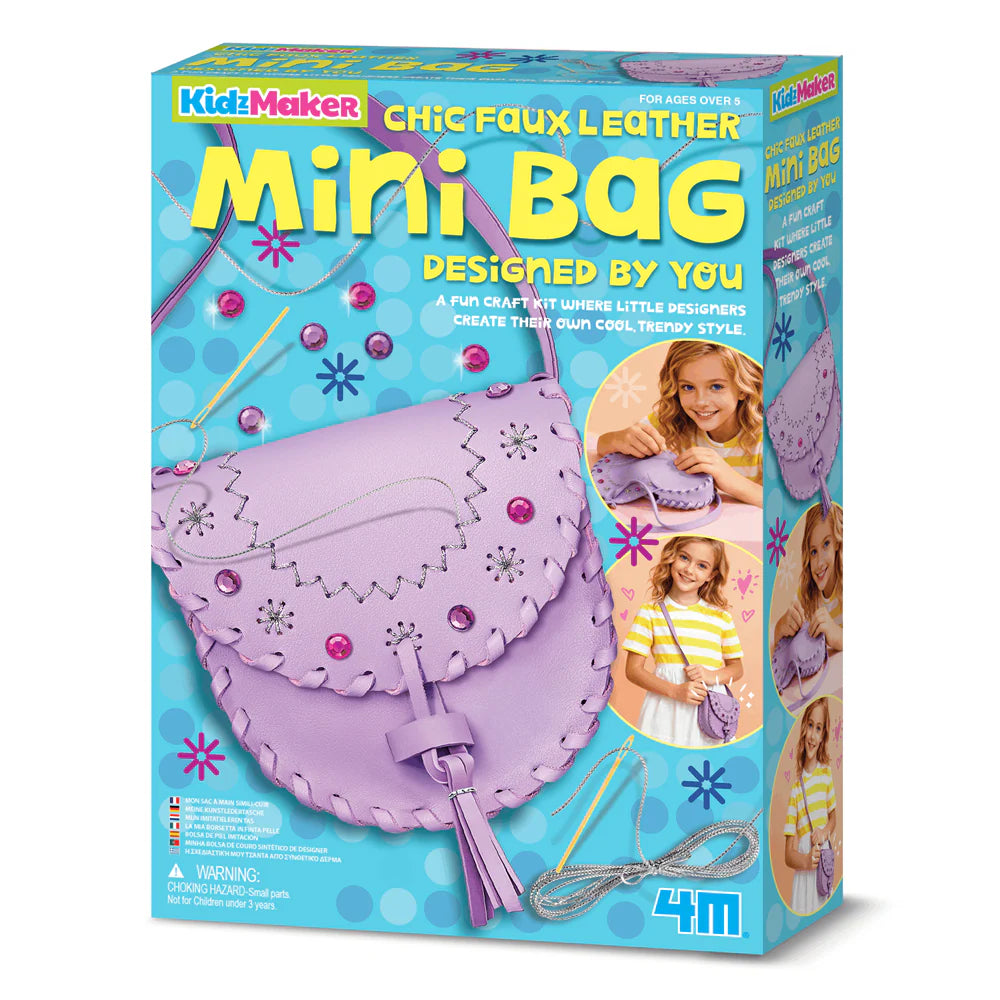 Make Your Own FAUX LEATHER BAG KIT for Kids