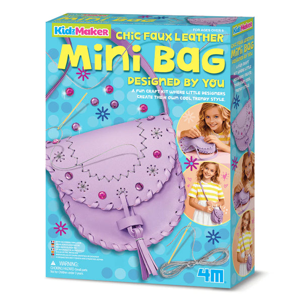 Make Your Own FAUX LEATHER BAG KIT for Kids-Craft Kits-Little Lane Workshops