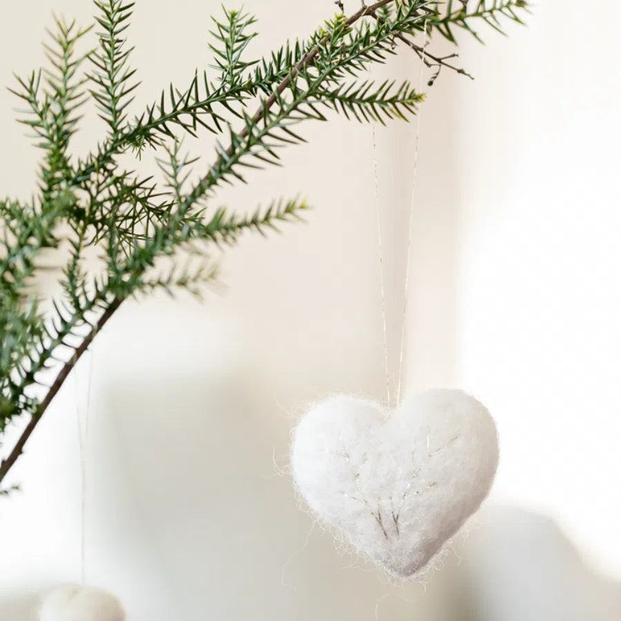 CHRISTMAS FELTED HEART ORNAMENT WORKSHOP-Workshop-Little Lane Workshops