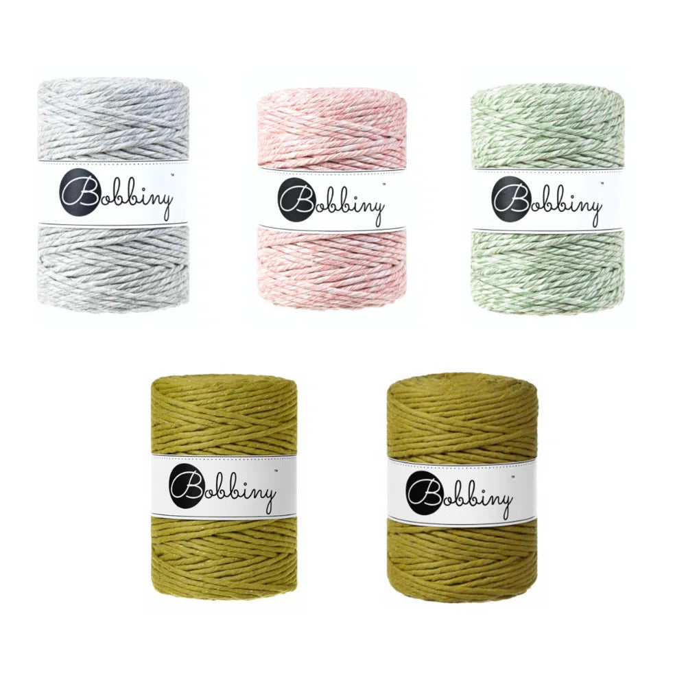 CLEARANCE Bobbiny Macrame Twisted Mop Cotton - Coloured 5mm x 100 mete –  Little Lane