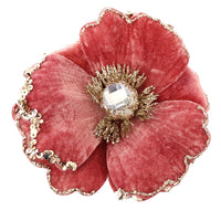 Christmas Flower Clip Decoration - Various Colours-Homewares-Little Lane Workshops