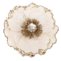 Christmas Flower Clip Decoration - Various Colours-Homewares-Little Lane Workshops