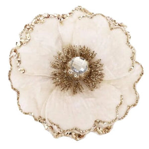 Christmas Flower Clip Decoration - Various Colours-Homewares-Little Lane Workshops