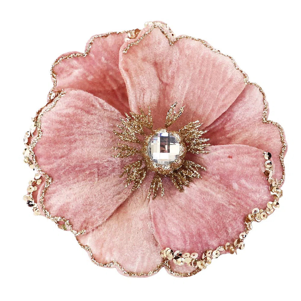 Christmas Flower Clip Decoration - Various Colours-Homewares-Little Lane Workshops