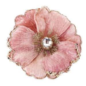 Christmas Flower Clip Decoration - Various Colours-Homewares-Little Lane Workshops