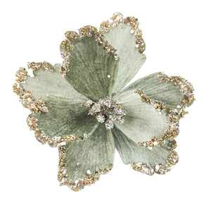 Christmas Flower Clip Decoration - Various Colours-Homewares-Little Lane Workshops