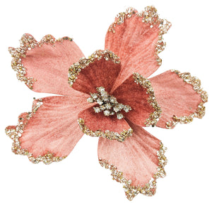 Christmas Flower Clip Decoration - Various Colours-Homewares-Little Lane Workshops
