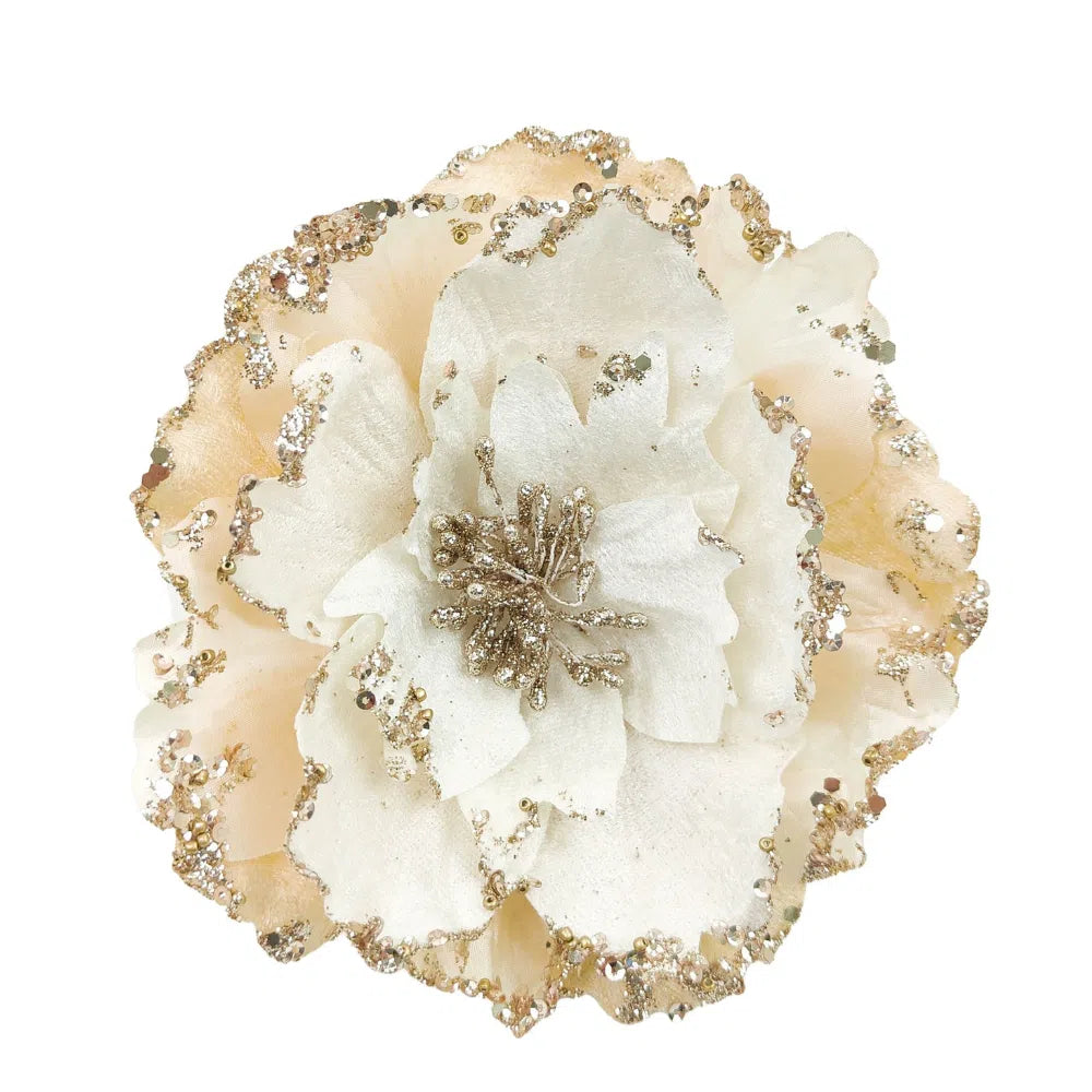 Christmas Flower Clip Decoration - Various Colours-Homewares-Little Lane Workshops