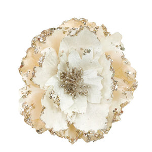 Christmas Flower Clip Decoration - Various Colours-Homewares-Little Lane Workshops