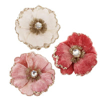 Christmas Flower Clip Decoration - Various Colours-Homewares-Little Lane Workshops