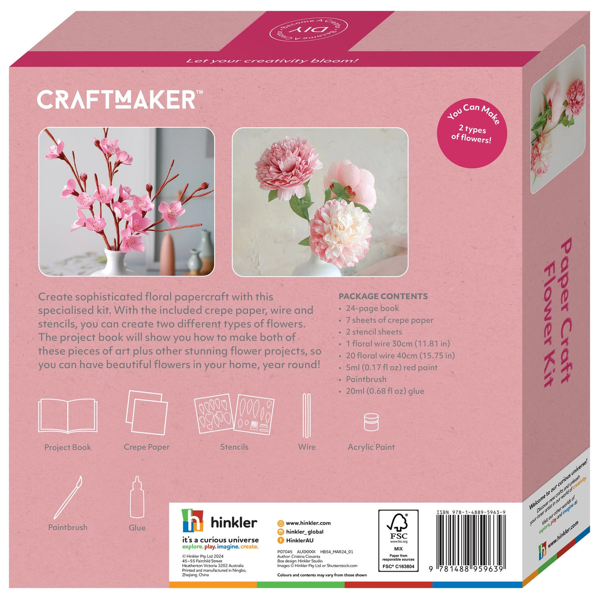 Craft Maker Paper Flowers Kit-Craft Kits-Little Lane Workshops