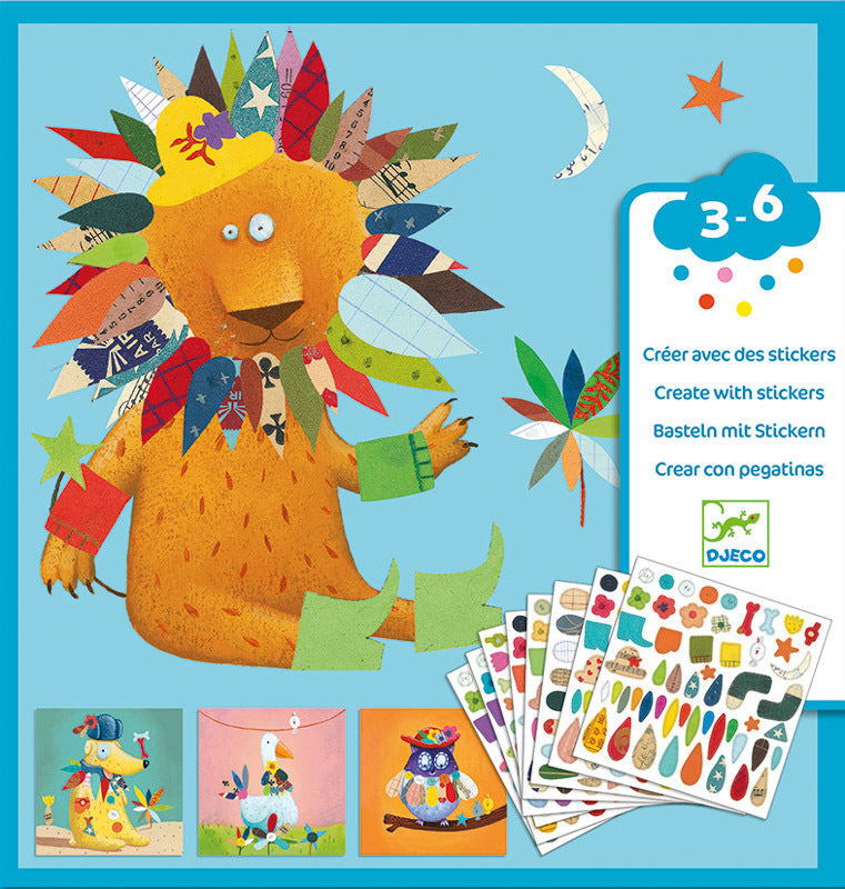 Create Animal Stickers Kit for Kids-Craft Kits-Little Lane Workshops