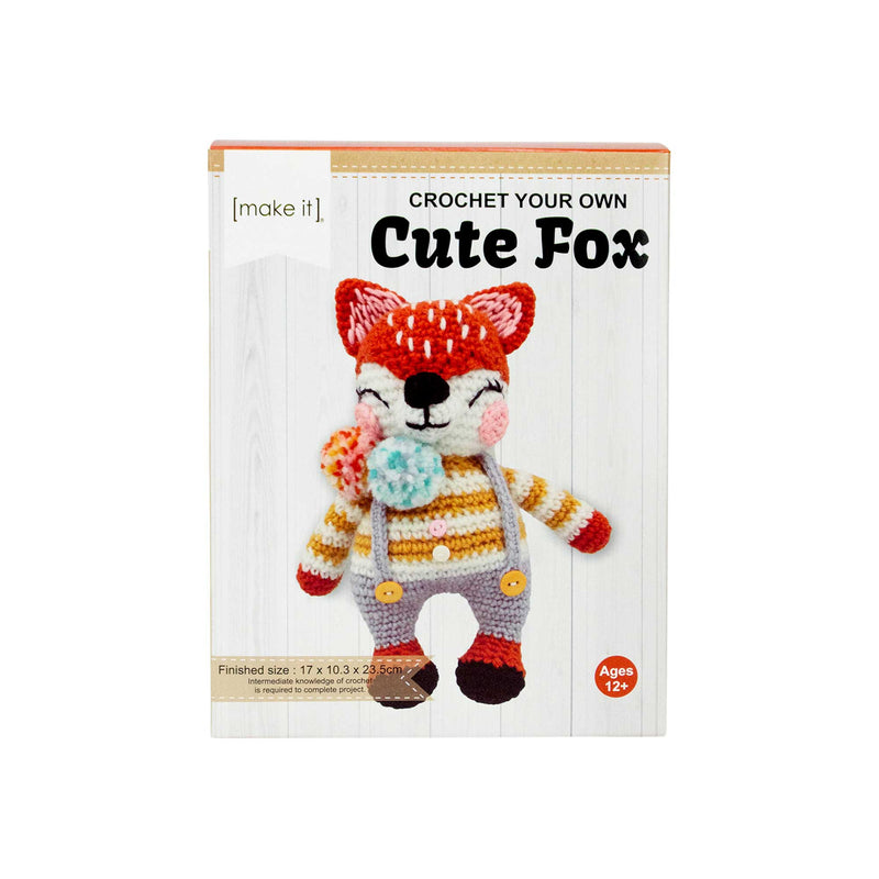 Cute Fox Crochet Kit-Craft Kits-Little Lane Workshops