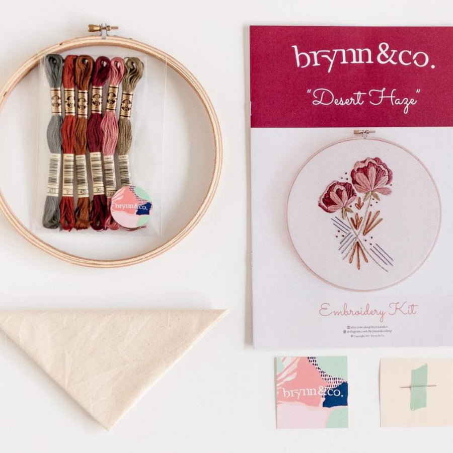 DESERT HAZE EMBROIDERY Kit by Brynn & Co-Craft Kits-Little Lane Workshops