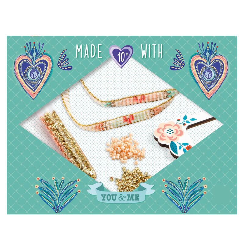 Threaded Beading KIT for Kids - You & Me Miyuki & Hearts-Craft Kits-Little Lane Workshops
