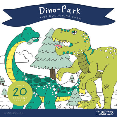 Dino Park Kids Colouring Book-Craft Kits-Little Lane Workshops