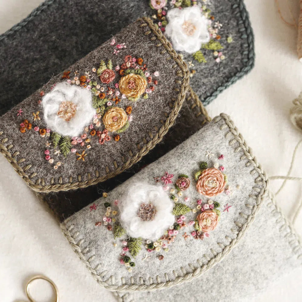 EMBROIDERED FELT PURSE WORKSHOP-Workshop-Little Lane Workshops