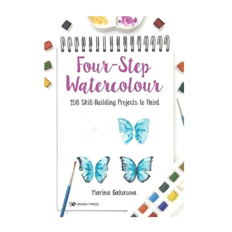 FOUR STEP WATERCOLOUR BOOK-Magazine & Books-Little Lane Workshops