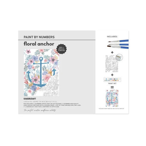 Floral Anchor Paint by numbers-Art Supplies-Little Lane Workshops
