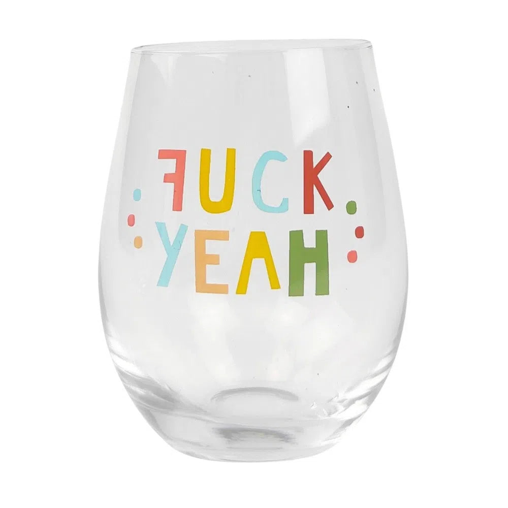 Fuck Yeah Wine Glass-Homewares-Little Lane Workshops