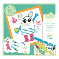 Funny Animal Drawing Kit for Kids-Craft Kits-Little Lane Workshops