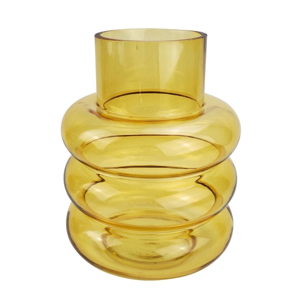 Glass Vase Amber Ring-Homewares-Little Lane Workshops