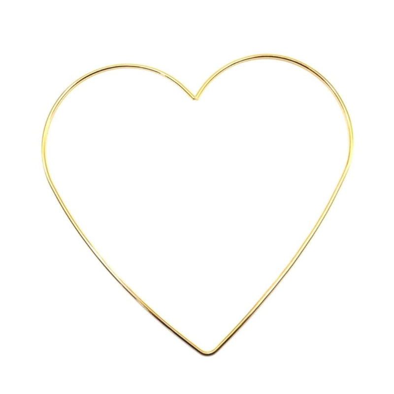 Gold Heart Metal Frame For Dreamcatchers & Macrame-Macrame-Little Lane Workshops