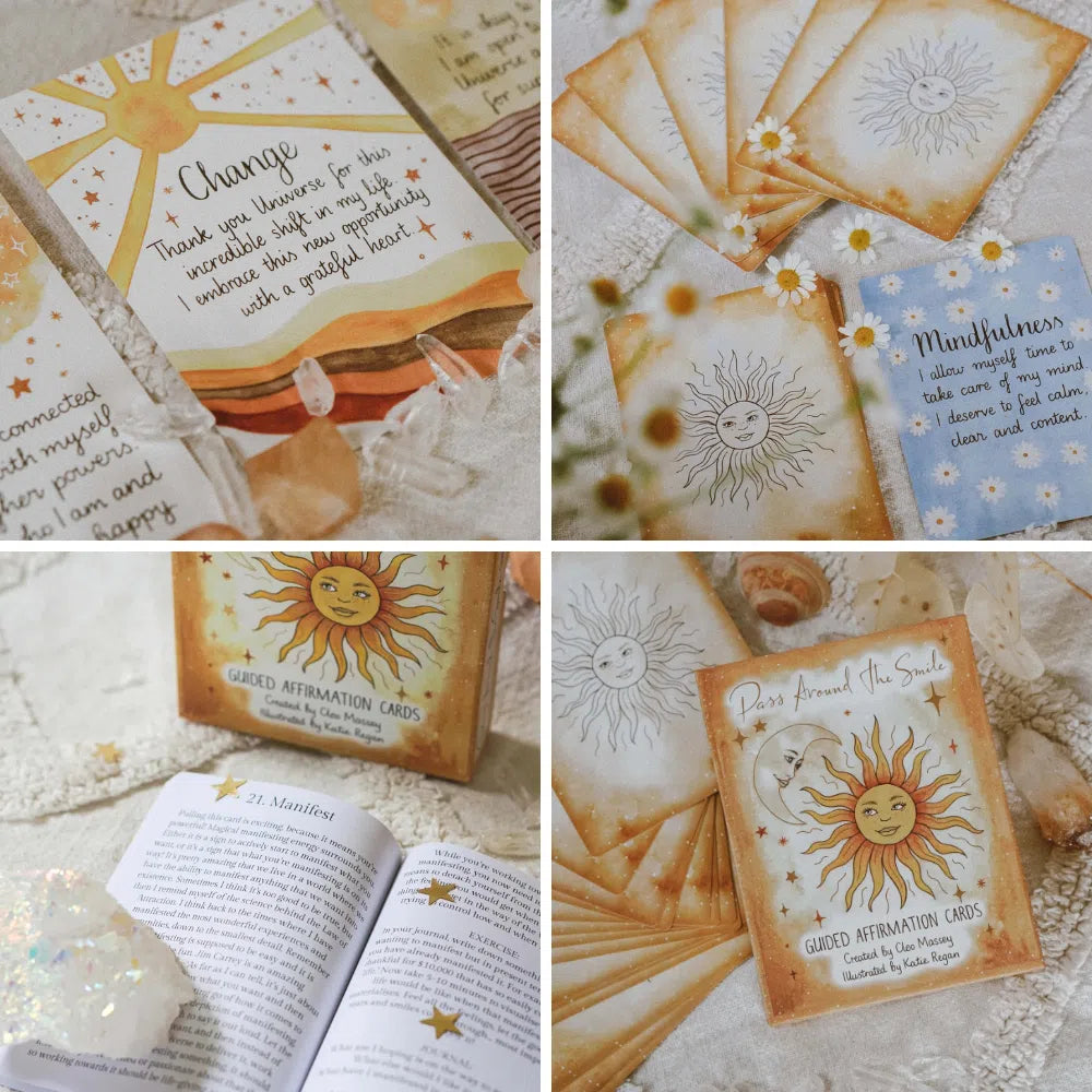 Guided Affirmation Cards By Pass Around The Smile-Affirmation Cards-Little Lane Workshops