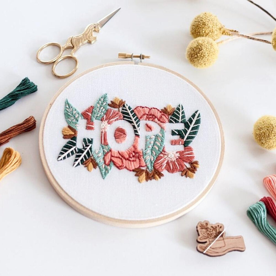 HOPE EMBROIDERY Kit by Brynn & Co-Craft Kits-Little Lane Workshops