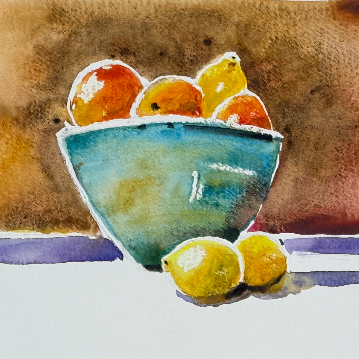 Watercolour Still Life Coloured Glass, Bottles & Fruit Workshop