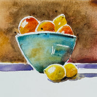 Watercolour Still Life Coloured Glass, Bottles & Fruit Workshop