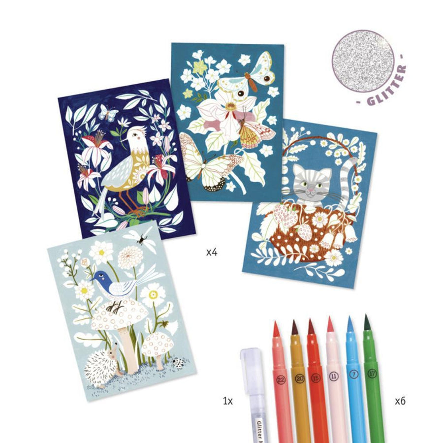 In the Garden Colouring and Brush Pen KIT for Kids-Craft Kits-Little Lane Workshops