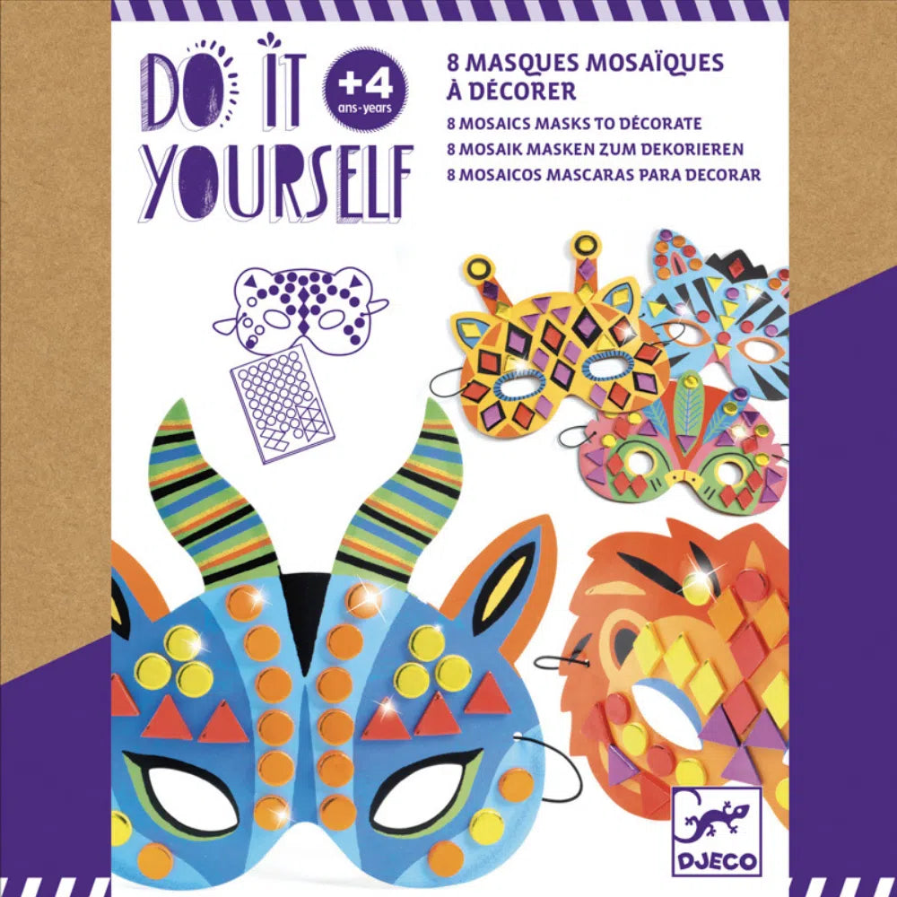 Jungle Animal Masks Kit for Kids-Craft Kits-Little Lane Workshops