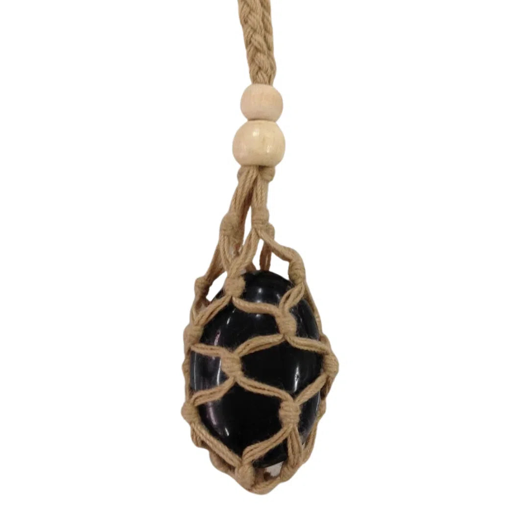 Macrame Crystal Cage Necklace – Little Lane - Main Image