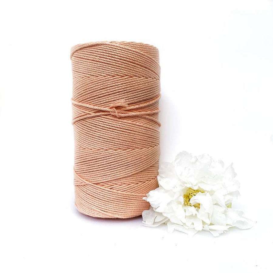 Macrame Twisted Cotton Rope - Coloured 3mm x 1kg Macrame Twisted Cotton Rope Pastel Bulk Rolls (Approx 425 Meters)-Macrame-Little Lane Workshops