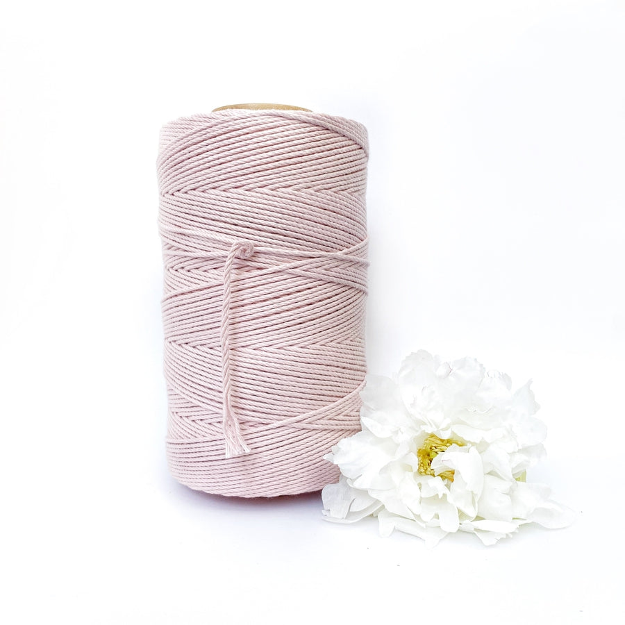 Macrame Twisted Cotton Rope - Coloured 3mm x 1kg Macrame Twisted Cotton Rope Pastel Bulk Rolls (Approx 425 Meters)-Macrame-Little Lane Workshops