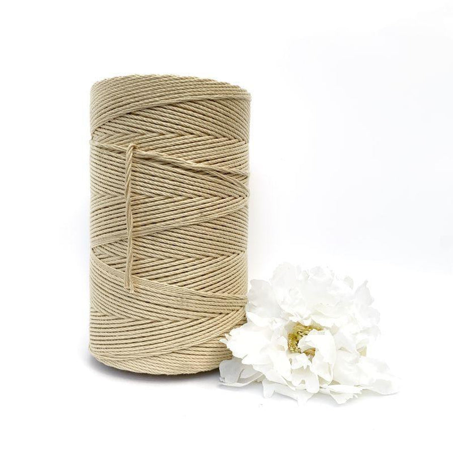 Macrame Twisted Cotton Rope - Coloured 3mm x 1kg Macrame Twisted Cotton Rope Pastel Bulk Rolls (Approx 425 Meters)-Macrame-Little Lane Workshops