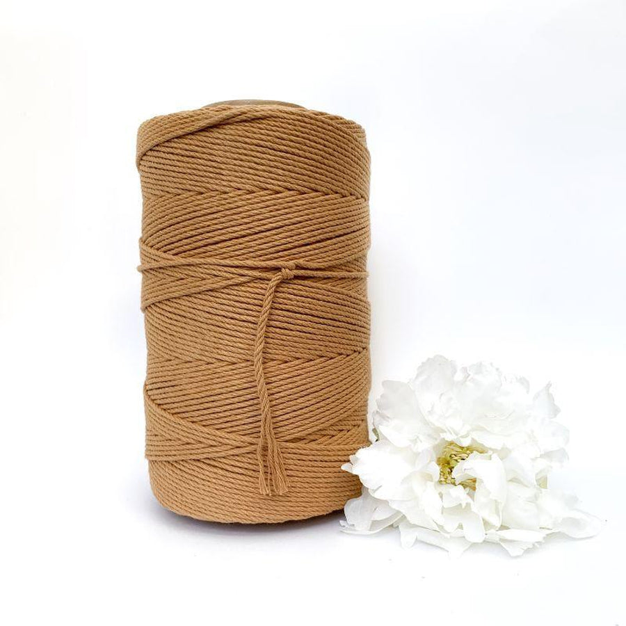 Macrame Twisted Cotton Rope - Coloured 3mm x 1kg Macrame Twisted Cotton Rope Pastel Bulk Rolls (Approx 425 Meters)-Macrame-Little Lane Workshops