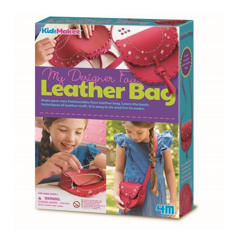 Make Your Own FAUX LEATHER BAG KIT for Kids-Craft Kits-Little Lane Workshops