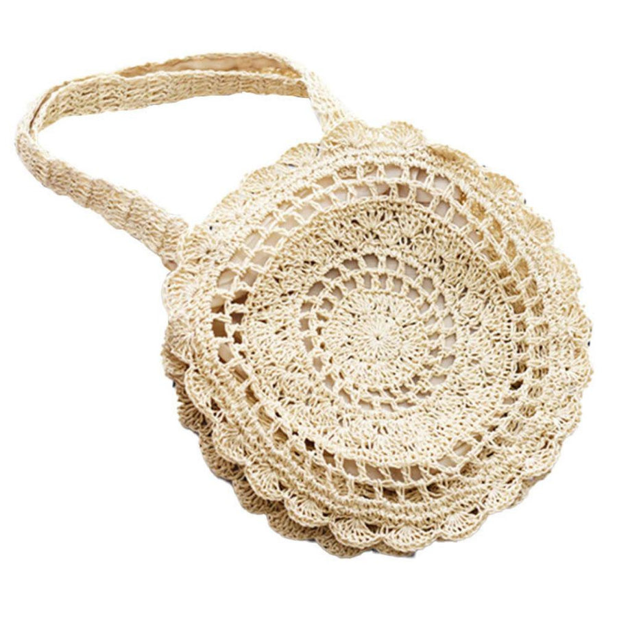 Mandala Handwoven Tote Light Natural-Homewares-Little Lane Workshops