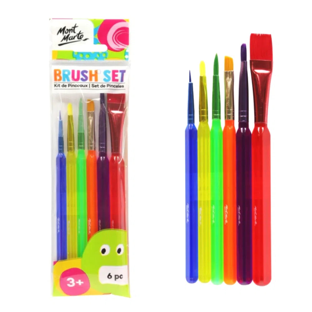 Mont Marte Brush Set For Kids 6 pack Little Lane
