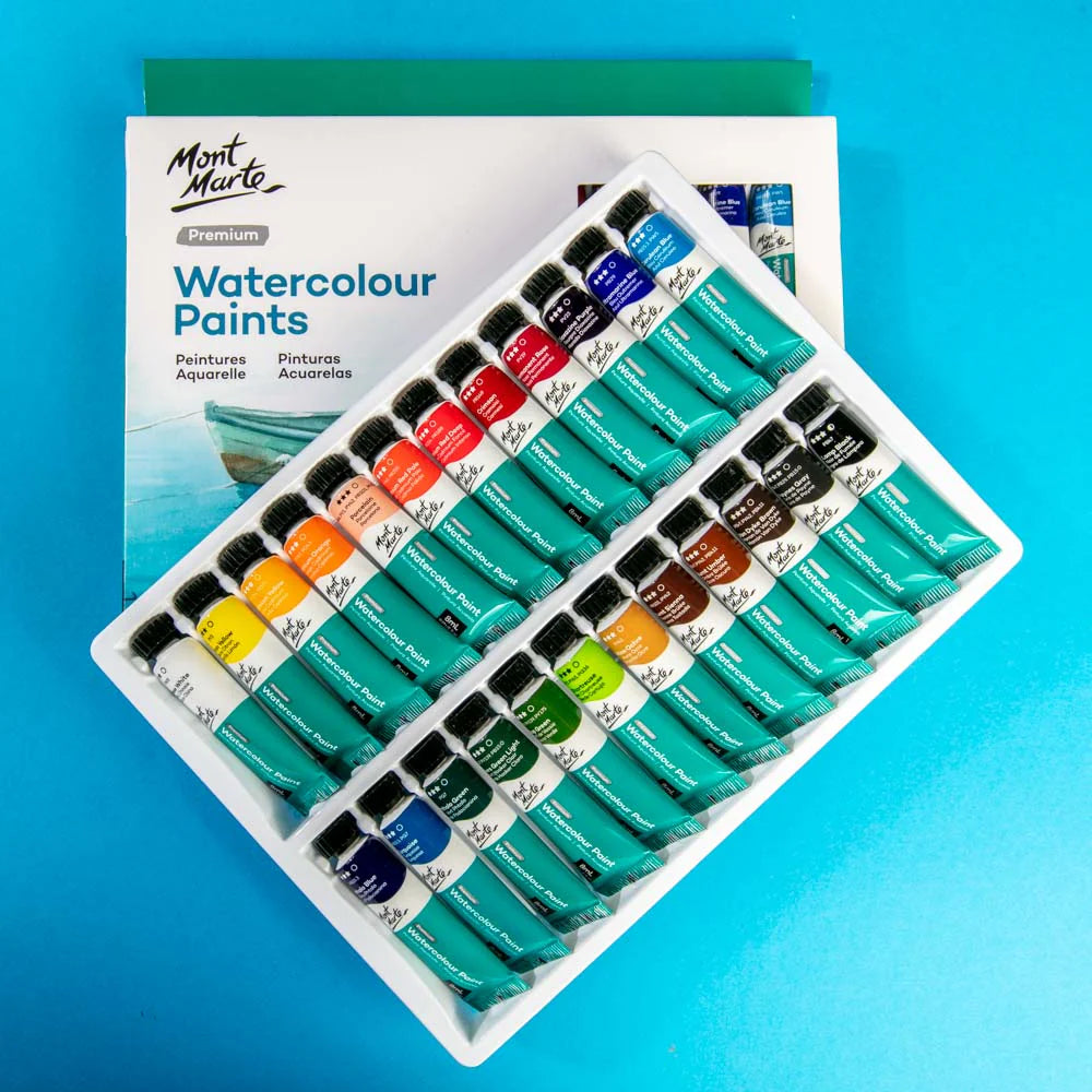 Mont Marte 24 Watercolour Paint Set-Art Supplies-Little Lane Workshops