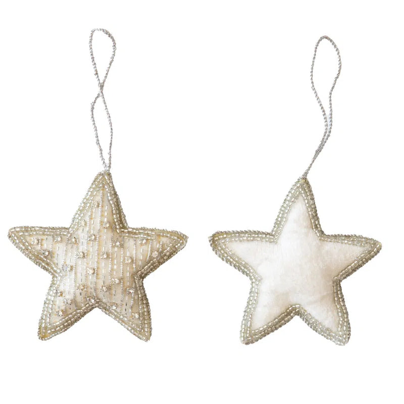 Pretty Beaded Star Hanging Decoration-Homewares-Little Lane Workshops