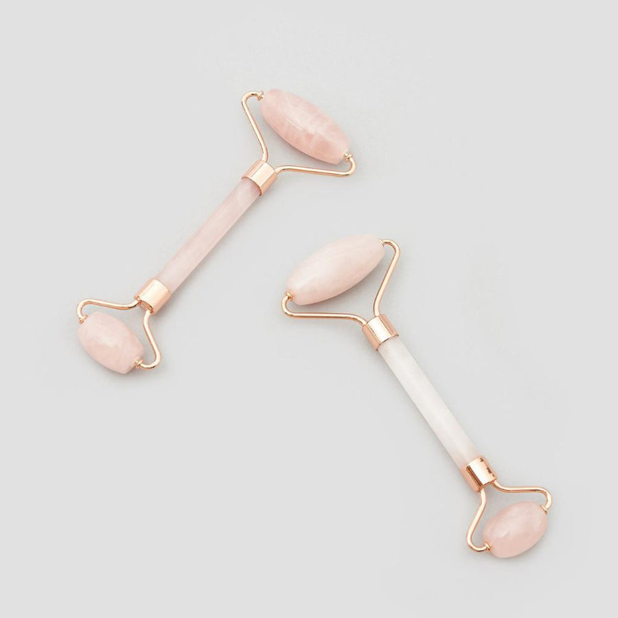 ROSE QUARTZ FACE ROLLER-Homewares-Little Lane Workshops