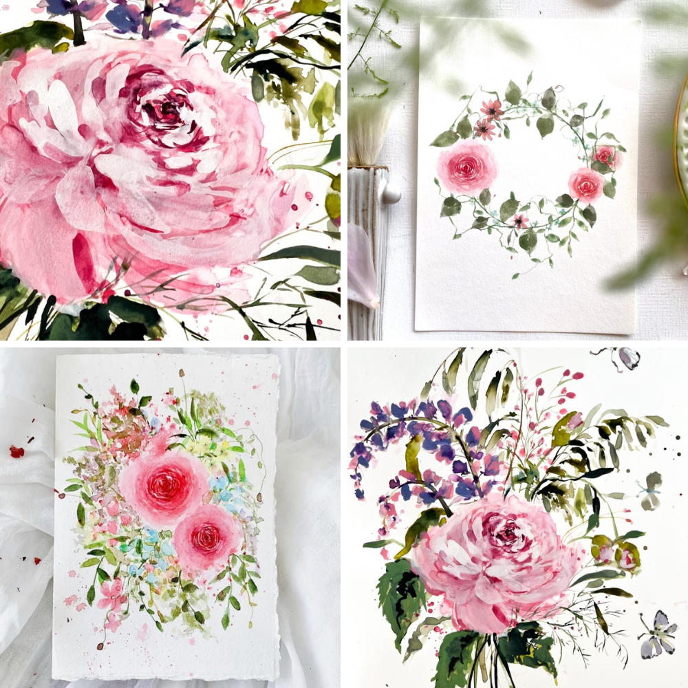 WATERCOLOUR Roses & Morning Tea - Mother's Day Workshop-Workshop-Little Lane Workshops