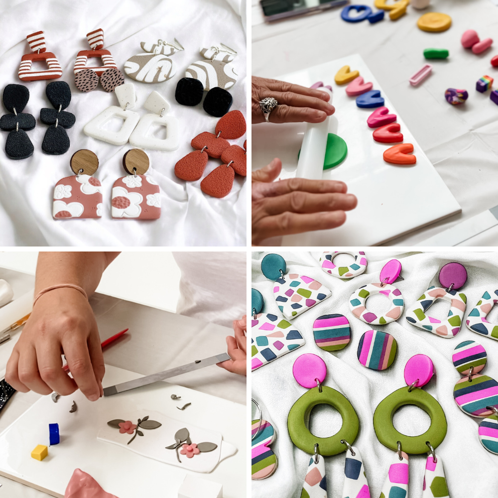 POLYMER CLAY EARRINGS WORKSHOP Little Lane Workshops Sydney Creative Art and Craft Workshops