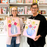Abstract Still Life Workshop – Whimsical Florals in Acrylic-Workshop-Little Lane Workshops