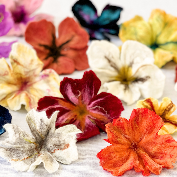 WET FELTED FLOWERS WORKSHOP-Workshop-Little Lane Workshops