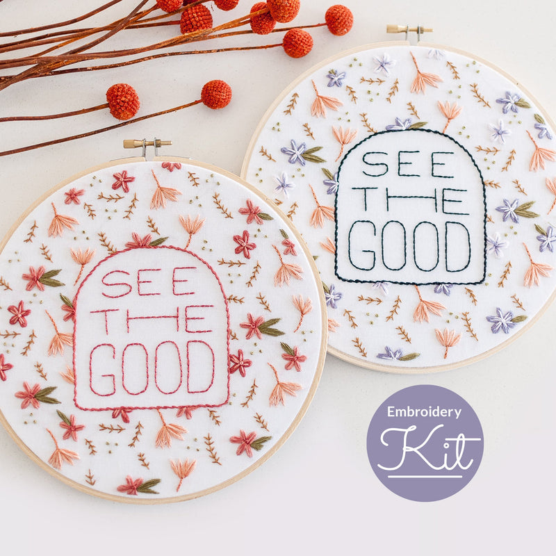 SEE THE GOOD EMBROIDERY Kit by Brynn & Co-Craft Kits-Little Lane Workshops