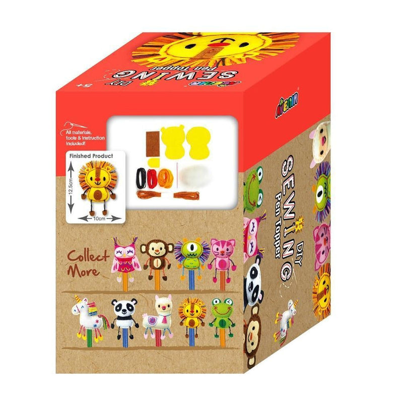 SEW A LION PEN TOPPER Kit for Kids-Craft Kits-Little Lane Workshops